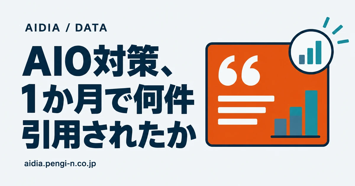 AIO対策、1か月で何件引用されたか