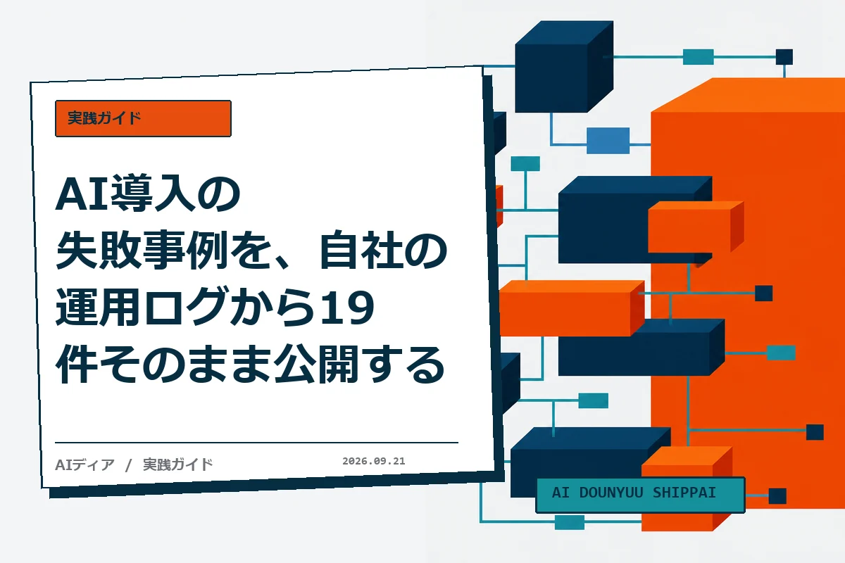 AI導入の失敗事例を、自社の運用ログから19件そのまま公開する